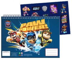 GIM Paw Patrol Power Up A4 špirálový skicák s nálepkami, 40 listov