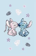 Jerry Fabrics Disney Lilo and Stitch, hviezdny pes Svetlomodrý uterák na ruky, uterák na tvár, uterák 30x50cm