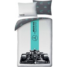 Halantex Prikrývka na posteľ Mercedes AMG Petronas 140×200 cm, 70×90 cm