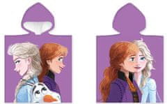 BrandMac Disney Frozen Purple plážová osuška pončo 50x100 cm