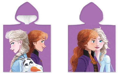 BrandMac Disney Frozen Purple plážová osuška pončo 50x100 cm