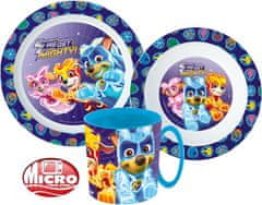 Stor Jedálenský set Paw Patrol, mikro plastový set s hrnčekom 350 ml