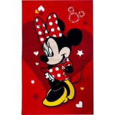 Jerry Fabrics Disney Minnie Pretty v červenom uteráku, uterák na tvár, uterák 30x50cm