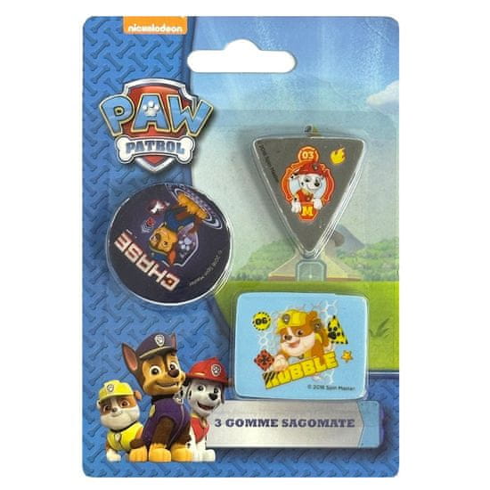 Paw Patrol Sada gumy v tvare Paw Patrol 3 kusy