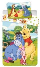 Jerry Fabrics Disney Macko Pú Hundred Acre Wood Detská prikrývka na posteľ 100×135 cm, 40×60 cm