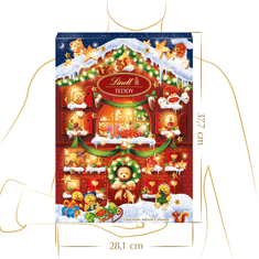 LINDT Adventný kalendár Zlatý Medvedík TEDDY, 170 g