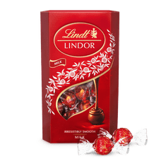 LINDT LINDOR pralinky Mliečná čokoláda - krabička, 600 g