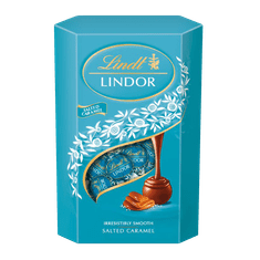 LINDT LINDOR pralinky Slaný karamel - krabička 600 g