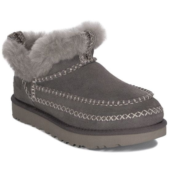 Ugg Australia Členkové topánky elegantné sivá Classic Ultra Mini Alpine Thunder Cloud