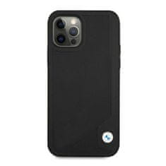 Bmw PUZDRO BMW BMHCP12LRCDPK IPHONE 12 PRO MAX 6,7" ČIERNE/ČIERNE PEVNÉ PUZDRO LEATHER DEBOSS