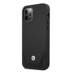 Bmw PUZDRO BMW BMHCP12LRSWPK IPHONE 12 PRO MAX 6,7" ČIERNE/ČIERNE PEVNÉ PUZDRO KOŽENÉ PERFOROVANÉ