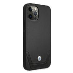 Bmw PUZDRO BMW BMHCP12LRSWPK IPHONE 12 PRO MAX 6,7" ČIERNE/ČIERNE PEVNÉ PUZDRO KOŽENÉ PERFOROVANÉ