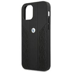 Bmw ETUI BMW BMHCP12LRSPPK IPHONE 12 PRO MAX 6,7" CZARNY/BLACK HARDCASE LEATHER CURVE PERFORATE