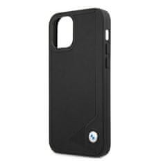 Bmw PUZDRO BMW BMHCP12MRCDPK IPHONE 12/12 PRO 6,1" ČIERNE/ČIERNE PEVNÉ PUZDRO LEATHER DEBOSS