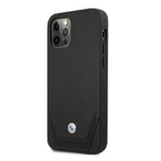 Bmw PUZDRO BMW BMHCP12MRSWPK IPHONE 12/12 PRO 6,1" ČIERNE/ČIERNE PEVNÉ PUZDRO KOŽENÉ PERFOROVANÉ