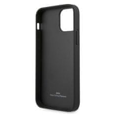 Bmw ETUI BMW BMHCP12MRSPPK IPHONE 12/12 PRO 6,1" CZARNY/BLACK HARDCASE LEATHER CURVE PERFORATE