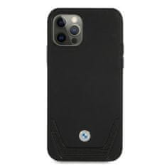 Bmw PUZDRO BMW BMHCP12MRSWPK IPHONE 12/12 PRO 6,1" ČIERNE/ČIERNE PEVNÉ PUZDRO KOŽENÉ PERFOROVANÉ