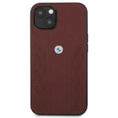 Bmw ETUI BMW BMHCP13MRSPPR IPHONE 13 / 14 / 15 6.1" CZERWONY/RED HARDCASE LEATHER CURVE PERFORATE