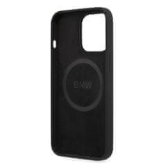 Bmw PUZDRO BMW BMHMP13LSLBLBK IPHONE 13 PRO / 13 6,1" ČIERNO/ČIERNE PEVNÉ PUZDRO SILICONE SIGNATURE LOGO MAGSAFE