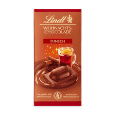 LINDT Vianočná čokoláda Slab Punch 100g