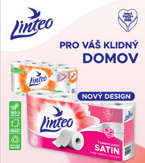 LINTEO Toaletný papier 10x 8 ks, biely, 3 vrstvy 15 m