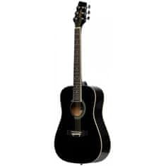 Stagg SA20D 3/4 LH-BK, akustická gitara 3/4 typu Dreadnought, ľavoruká