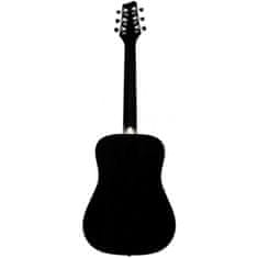 Stagg SA20D 3/4 LH-BK, akustická gitara 3/4 typu Dreadnought, ľavoruká