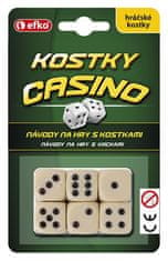 Kostky CASINO - hráčské kostky keramické