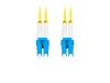 optický patch cord SM LC/UPC-LC/UPC duplex 5m LSZH G657A1 priemer 3mm, farba žltá