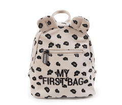 Childhome Detský batoh My First Bag Canvas Leopard