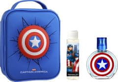 EP LINE Captain America - EDT 100 ml + sprchový gel 100 ml + batoh