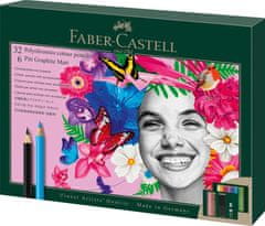 Faber-Castell Pastelky Polychromos & ceruzky Pitt Matt set 40x