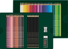 Faber-Castell Pastelky Polychromos & ceruzky Pitt Matt set 50x