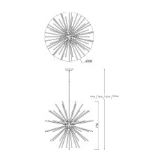 ZUMALINE ZUMALINE Závesné svietidlo URCHIN P0491-09C-F7DY