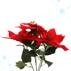 BOBIMARKET betlehemská hviezda umelá v kvetináči 49cm poinsettia umelé kvety