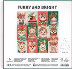 Galison Štvorcové puzzle Furry And Bright 500 dielikov