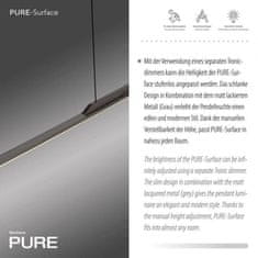 PAUL NEUHAUS PAUL NEUHAUS Závesné svietidlo PURE Surface šedá elox 125x25 nastaviteľná výška 3000K PN 2301-15