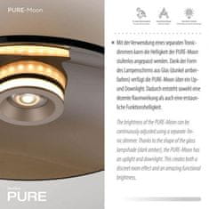 PAUL NEUHAUS PAUL NEUHAUS LED stropné svietidlo Pure Moon bronz jantárová farba stmievateľné 2700K PN 6095-97