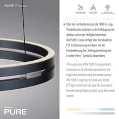 PAUL NEUHAUS PAUL NEUHAUS LED závesné svietidlo PURE E-Loop šedá elox elektrické 2700-5000K PN 2550-15