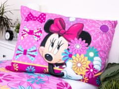 Jerry Fabrics Posteľné obliečky Minnie Mouse s kvetmi