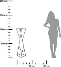 Dekorstyle Stojan na kvety LOFT I čierny 100 cm