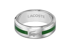 Lacoste Originálny pánsky oceľový prsteň Stencil 2040083 (Obvod 66 mm)