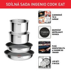 Tefal Cook Eat Ingenio 5dielna sada kuchynského riadu L881S504