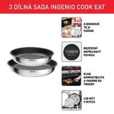 Tefal Cook Eat Ingenio 3dielna sada kuchynského riadu L8813S75Cook Eat Ingenio 3dielna sada kuchynského riadu L8813S75