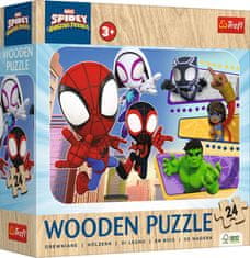 Trefl Drevené puzzle Spidey a jeho úžasní priatelia 24 dielikov