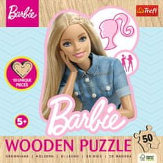 Trefl Drevené obrysové puzzle Barbie 50 dielikov