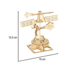 Ikonka Prírodovedná stavebnica 3D model drevenej veternej ružice