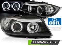 TUNING TEC Predné svetlá BMW E90/E91 03.05-08.08 ANGEL EYES CCFL čierne