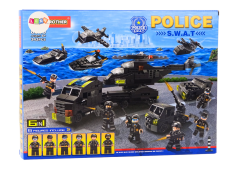 Lean-toys Policajné vojenské figúrky Set 343 El. 6v1 čierna