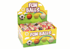 Lean-toys PU futbal na gumu Jojo na skákanie 6 cm červené hviezdy